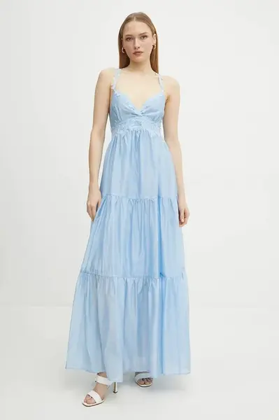 Šaty Ermanno Firenze modrá barva, maxi, 56TQ029ES3