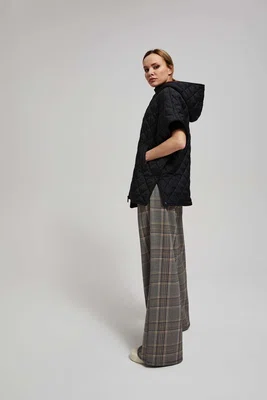 Marisse Oversized Vest With Hood