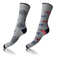 Bellinda 
CRAZY SOCKS 2x - Happy Socks 2 Pairs - Grey - Red - Dark Blue