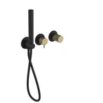 Sapho Ultratap - Baterie pod omítku, 3-otvorová instalace, s tělesem, s příslušenstvím, matná černá/matná zlatá UT045TBG