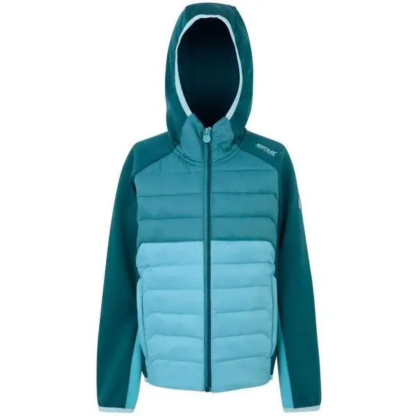 REGATTA OUTDOORS KIELDER IX HYBRID JR Dětská bunda, tyrkysová, velikost 7-8Y