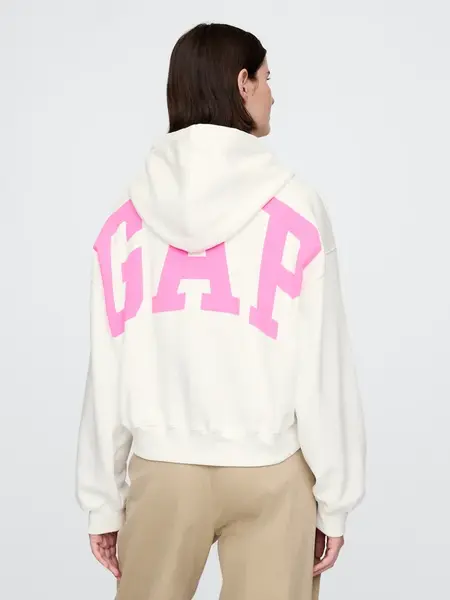 GAP Dámská Mikina s kapucí Logo Cropped 841725-09 Velikost: XXL