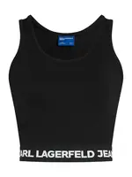 KARL LAGERFELD JEANS Top 'Milano'  čierna / biela