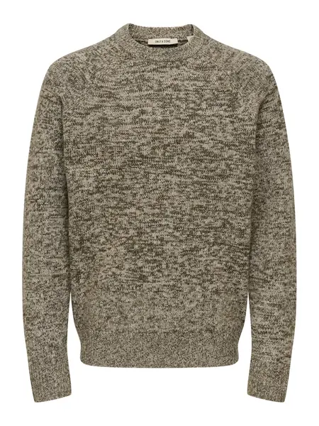 Only & Sons Sveter 'ONSBERNO'  sivá melírovaná