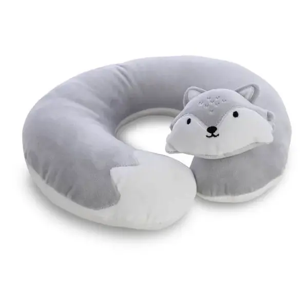 Detský cestovný vankúšik za krk FreeON - sivá líška
