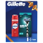 GILLETTE Dárková sada: Mach3 pánský holicí strojek + Old Spice Whitewater