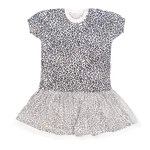 Mamatti Kojenecké šaty s tylem, kr. rukáv, Gepardík, bílé se vzorem, vel. 80