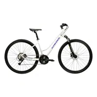 Dámské crossové kolo Kross Evado 4.0 28" Gen 007 L (19", 168-180 cm) šedá / námořnická modrá / lesk