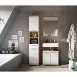 MID.YOU KOUPELNA Sonoma dub, vysoce lesklá bílá