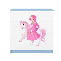 Dětská komoda Babydreams modrá - Princezna 1