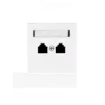 GPT-2LN  Dvojitá nezávislá telefónna zásuvka RJ11 biely