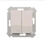 DW6/2L/11 Schodiskový spínač s podsvietením dvojitý biely