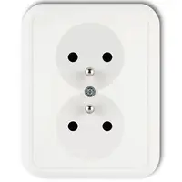 L GPT-2Z Zásuvka Liza dvojitá z/u biela