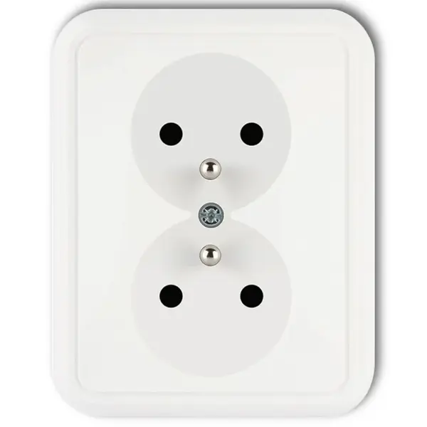 L GPT-2Z Zásuvka Liza dvojitá z/u biela