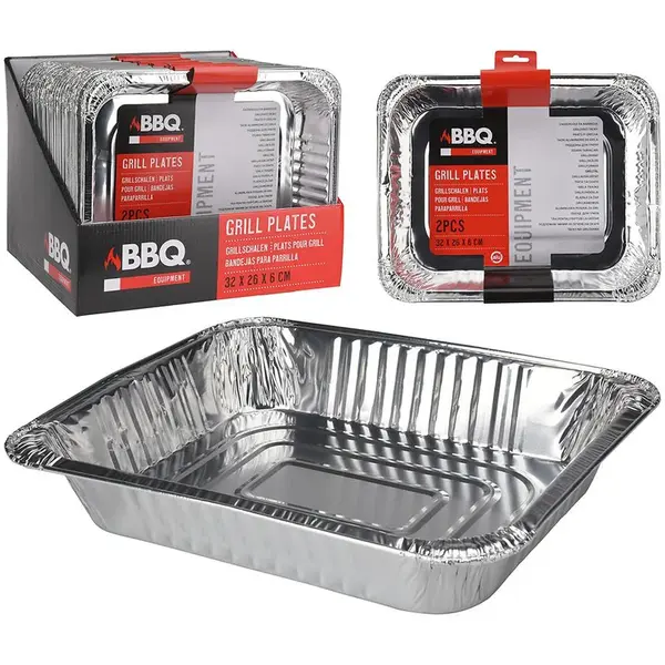 Grilovacia miska hliníková 2 ks