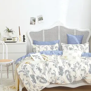 Bavlnená saténová posteľná bielizeň ALBS-M0034B 160x200