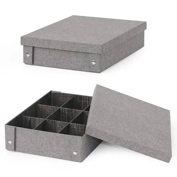 Skládací box šedý 35x8,5x26 cm