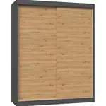 Skříň Iga 160 antracit/artisan B - bez zrcadla