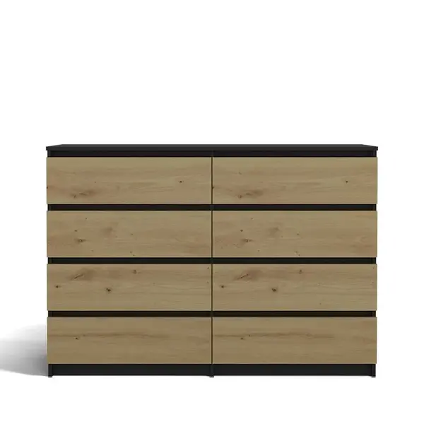 Komoda 140 cm 8S M8 Malwa antracit/artisan