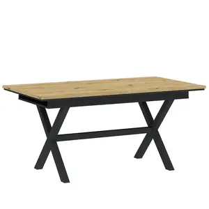 Stôl X 160-200x90 artisan/čierna