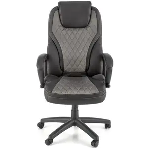 Otočné kreslo Gandalf čierna/sivá