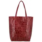 Dámská kožená kabelka na rameno tmavě červená - Delami Vera Pelle Rista