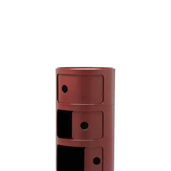 Stolek s úložným prostorem Componibili 4967, 3 úložné díly, více barev - Kartell Barva: vínová