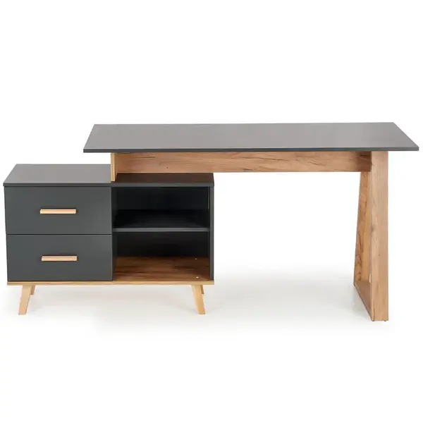 Psací Stůl Sergio Xl Antracyt Mat/Dub Wotan