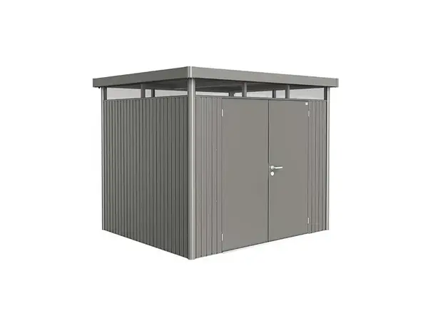 Domek na nářadí Biohort HIGHLINE H3, šedý křemen, dvoukřídlé dveře BH88049