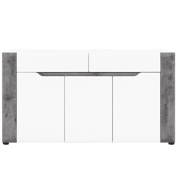 Komoda Brando B03 bílá/Beton 3d2s