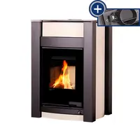 Kachle s výmenníkom AQUAFLAM VARIO KALMAR 11/7kW krémová, elektronická regulácia FLHSF34-064