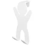 Věšák dvojitý 06654 bílý Bisk