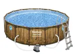 Bazén BESTWAY Power Steel Wood Swim Vista 4,88 x 1,22 m - 56725