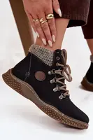 Boto Zateplené členkové topánky traperky dámske čierne Zenaya