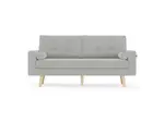 Světle šedá 3místná pohovka MANDI