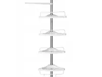 Rohová police do koupelny COMPACT teleskopická 104-315 cm, bílá