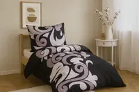 Bavlnené obliečky na 2 postele TATTOO, čierne Rozmer obliečky: 2 ks 70 x 90 cm | 2 ks 140 x 200 cm