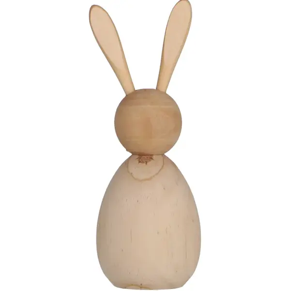 Drevený zajko BUNNY DAISY 17,5 cm prírodný