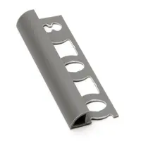 Lišta ukončovací "oblá" Profil-EU cementovo šedá, PVC, dĺžka 250 cm, výška hrany 10 mm, L10250CS