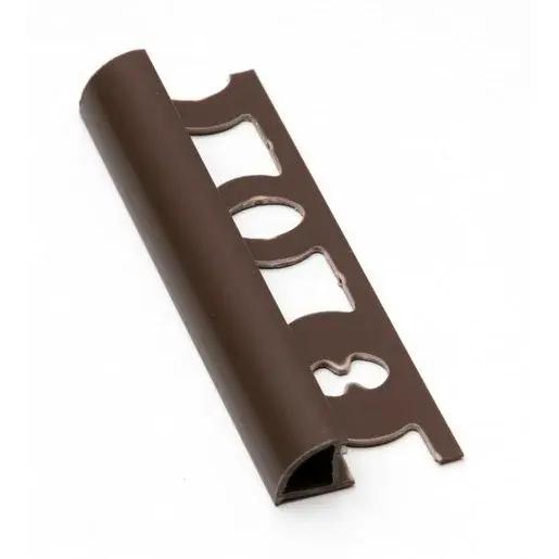 Lišta ukončovací "oblá" Profil-EU tmavo hnedá, PVC, dĺžka 250 cm, výška hrany 8 mm, L8250H