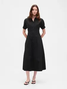 GAP Shirt poplin midi dress - Women's