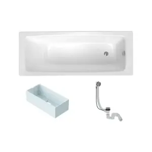 Obdĺžniková vaňa SAT Feel 150x70 cm smaltovaná oceľ ľavá aj pravá SATBVFEEL1501