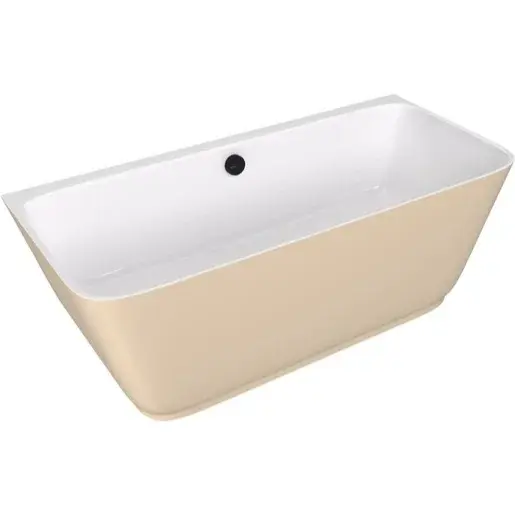 Polysan Skylla voľne stojaca vaňa 169x75 cm liaty mramor ľavá aj pravá biela/béžová bílá/béžová 72430.82