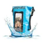 Voděodolný vak FIXED Float Bag s kapsou pro mobilní telefon 3L, vandrácký speciál, modrá