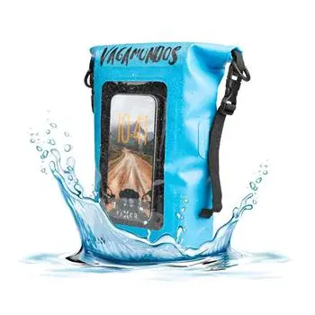 Voděodolný vak FIXED Float Bag s kapsou pro mobilní telefon 3L, vandrácký speciál, modrá