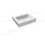 Kaldewei Cono umývadlo na dosku 3085 60x50 cm alpská biela otvor pre batériu, bez prepadu 902106013001