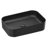 Ravak Ceramic Slim umývadlo na dosku 55x37 cm čierna mat bez otvoru pre batériu, bez prepadu XJX0D155001