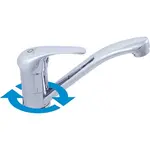 Umývadlová batéria RAV Slezák na 1 vodu s otočným ramienkom chróm SA092.5