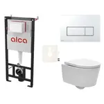 Cenově zvýhodněný závěsný WC set Alca do lehkých stěn / předstěnová + WC SAT Brevis SIKOASW8