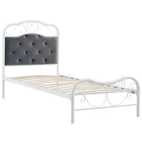 Posteľ Fabrizia 90 sivá/biela